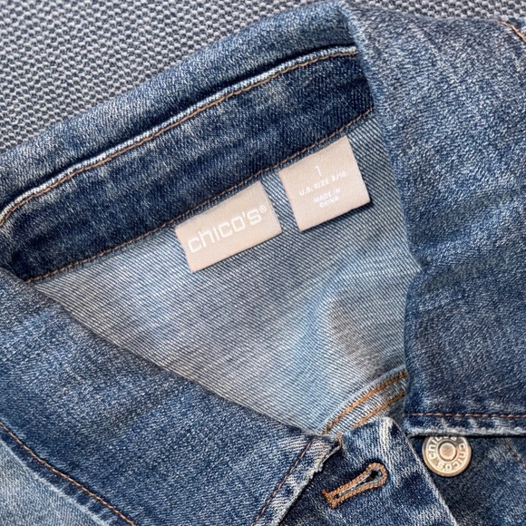 Chico's Jean Jacket, Size 1 - Picture 6 of 6